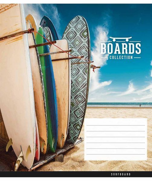 Набір 5 шт, зошит учнівський, Boards collection (ВД-лак). Зошит Star у лінію 24арк. 3381 4820006472115 4820006472115_6 фото
