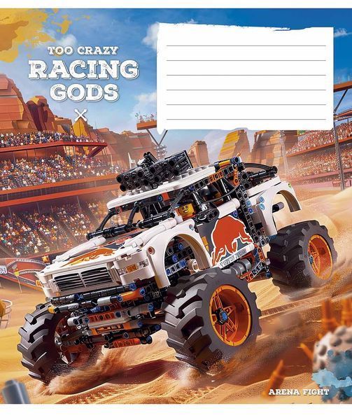 Комплект 5 шт. учнівських зошитів Racing gods. Зошит Школярик 12 арк. у клітинку 3469 4820006470432 4820006470432_012-3469K фото