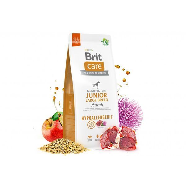 Корм сухий Brit Care Dog Hypoallergenic Junior Large Breed для молодих собак великих порід гіпоалергенний з ягням 12 кг 8595602559046 8595602559046 фото