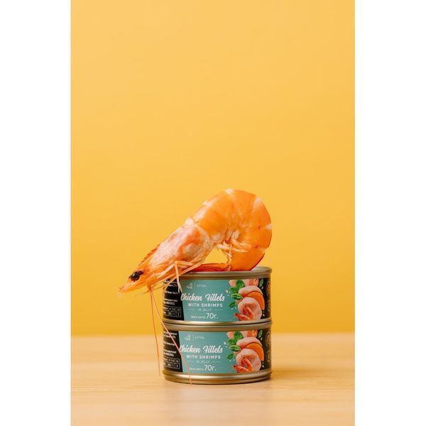 Корм вологий Savory Chicken Fillets rich in Shrimps in Jelly for Kittens філе курки з креветками в желе для кошенят, 70 г 20963 фото