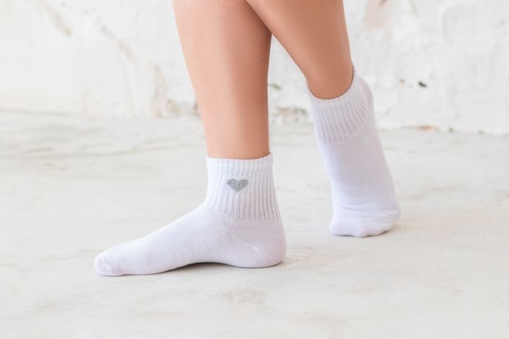 Набір шкарпеток 2 пари з принтом серце. Безшовні ORGANIC cotton JILL ANTONY 35-37 31038 фото
