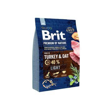 Корм сухий Brit Premium Dog Light для собак з надмірною вагою з індичкою 3 кг 8595602526581 170839/6581 фото