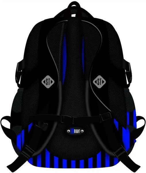 Ранець STRIGHT BLACK & BLUE 4 відділи BP-01 (667503) 5903235667503 BP-01 (667503) фото