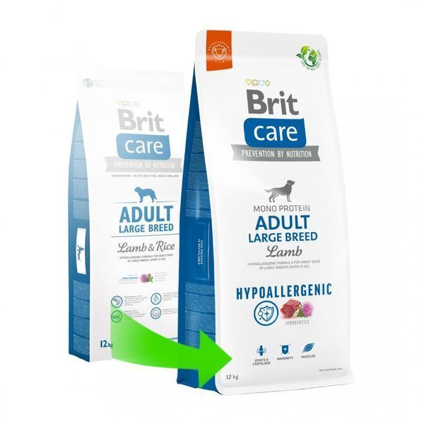 Корм сухий Brit Care Dog Hypoallergenic Adult Large Breed для дорослих собак великих порід гіпоалергенний з ягням 1 кг 8595602559091 8595602559091 фото