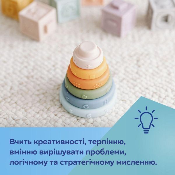 Іграшка пірамідка тактильна розвиваюча 79/103 фото