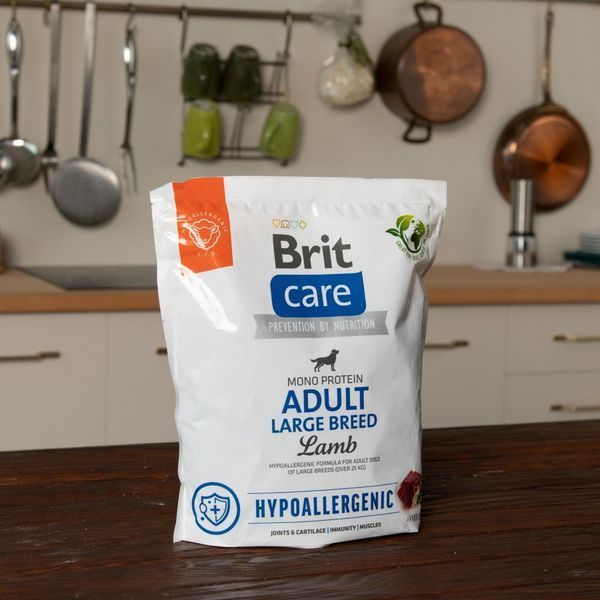 Корм сухий Brit Care Dog Hypoallergenic Adult Large Breed для дорослих собак великих порід гіпоалергенний з ягням 1 кг 8595602559091 8595602559091 фото