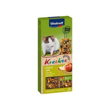 Ласощі Vitakraft Kracker Original Spelt and Apple крекер для декоративних гризунів і щурів із зерном та фруктами 2 шт/уп 4008239251404 4008239251404 фото