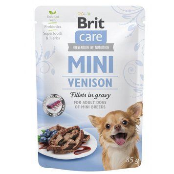Корм вологий Brit Care Mini для дорослих собак мініатюрних порід філе з дичиною в соусі 85 г 8595602560349 100915/100220/4456 фото