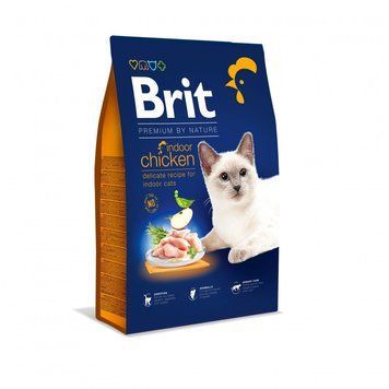 Корм сухий Brit Premium Cat by Nature Indoor для дорослих домашніх котів з куркою 8 кг 171869 фото