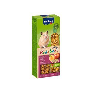 Ласощі Vitakraft Kracker Original Frucht Flakes крекер для хом'яків з фруктами та пластівцями 112 г / 2 шт 4008239251541 4008239251541 фото