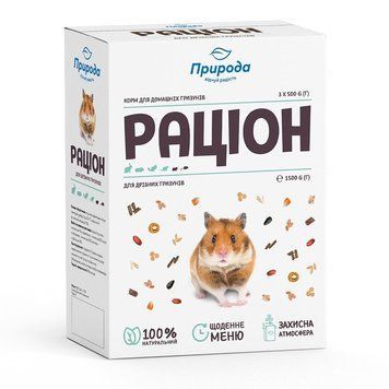 Корм Природа Раціон для дрібних гризунів 1,5 кг PR740083 PR740083 фото