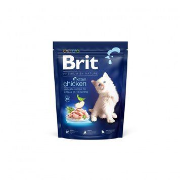Корм сухий Brit Premium by Nature Cat Kitten для кошенят від 1-12 місяців з куркою 300 г 171842 фото