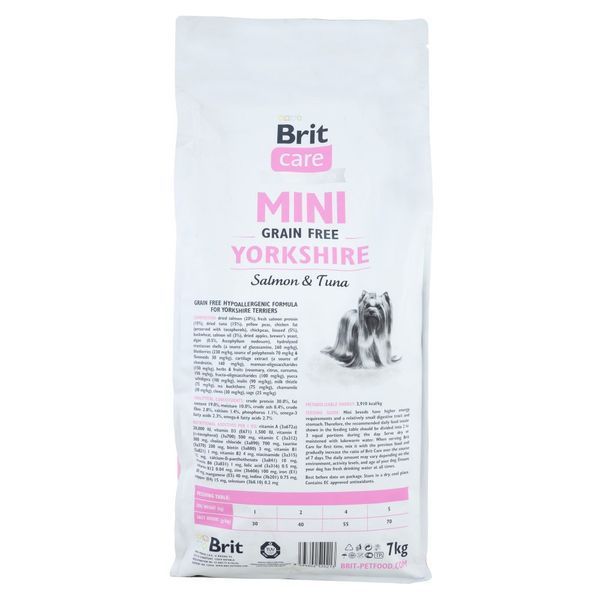 Корм сухий Brit Care Grain Free Mini Yorkshire для йоркширських тер&rsquo;єрів з лососем та тунцем 7 кг 8595602520213 170781/0213 фото