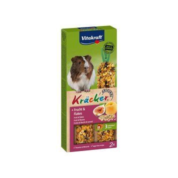 Ласощі Vitakraft Kracker Original Frucht and Flakes крекер для декоративних гризунів і морських свинок з фруктами 2 шт/уп 4008239650375 4008239650375 фото