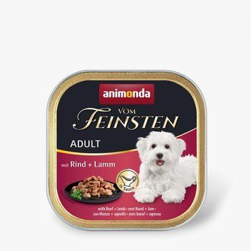 Корм вологий Vom Feinsten Adult with Beef lamb для собак з яловичиною і ягням 150 г 4017721823104 AM-82311 фото