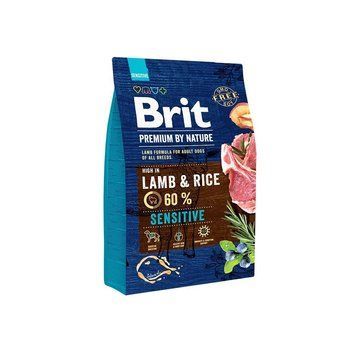 Корм сухий Brit Premium Dog Sensitive Lamb для собак усіх порід з чутливим травленням з ягнятиною 3 кг 8595602526628 170843/6628 фото