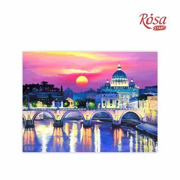 Полотно на картоні з контуром, Пейзаж №23, 30*40, бавовна, акрил, ROSA START GPA283823 4823086705104 4823086705104 фото