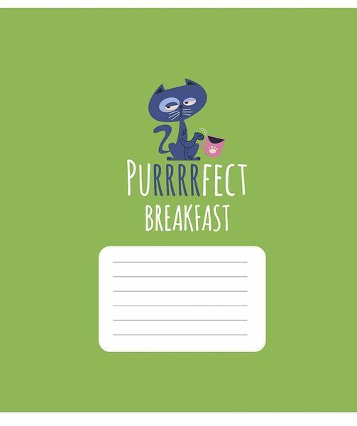 Комплект 5 шт учнівських зошитів Purrrfect cats. Зошит Школярик 18 арк. у клітинку 3562 4820006470463 4820006470463_018-3562K фото