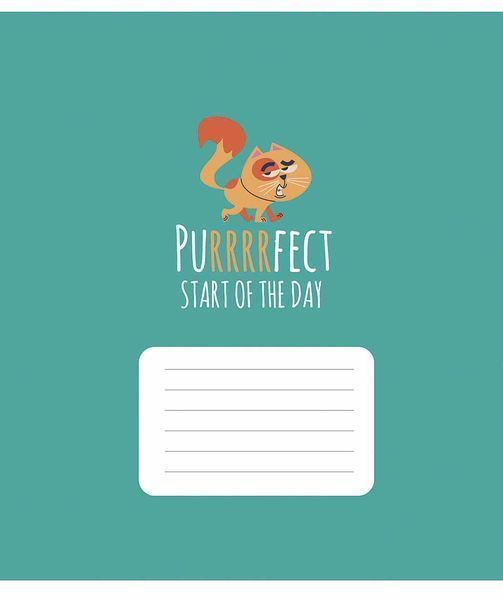 Комплект 5 шт учнівських зошитів Purrrfect cats. Зошит Школярик 18 арк. у клітинку 3562 4820006470463 4820006470463_018-3562K фото