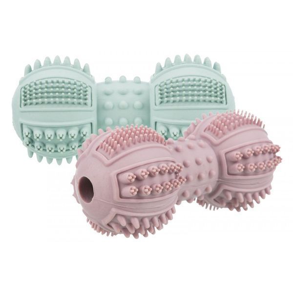 Іграшка Trixie Junior Dumbbell для цуценят Гантель шипована гума рожева 9 см 4011905333434 4011905333434_1 фото