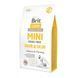 Корм сухий Brit Care Grain Free Mini Hair and Skin для дорослих собак мініатюрних порід для шкіри та шерсті з лососем та оселедцем 8595602520220 170782/0220 фото 1