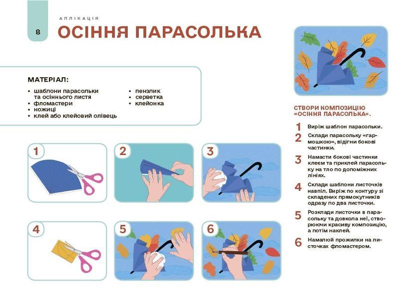 Книга Мій альбом для аплікації та ліплення.5-6 років. ГДШ020 Основа Автор - Юрченко Н. І. УМР004 9786170043511 9786170043511 фото