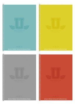 Набір 4 шт. коледж блоків. University. Коледж блок Школярик В5 80 арк. у клітинку 6525 B5-080-6525K 4823088241839 4823088241839 фото