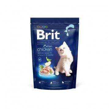 Корм сухий Brit Premium by Nature Cat Kitten для кошенят від 1-12 місяців з куркою 1,5 кг 171858 фото