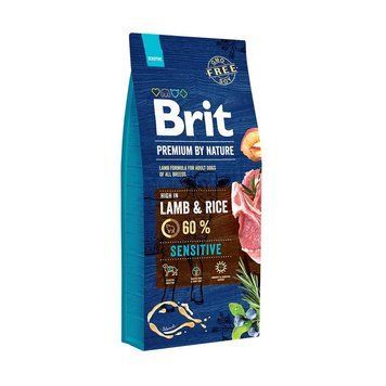 Корм сухий Brit Premium Dog Sensitive Lamb для собак з чутливим травленням з ягням 15 кг 8595602526642 170845/6642 фото
