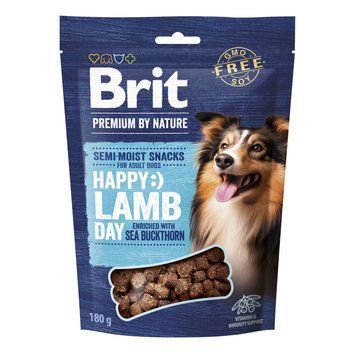 Ласощі Brit Premium Semi-moist Snacks Lamb with Sea Buckthorn напіввологі для cобак з ягням і обліпихою 180 г 8595602573943 8595602573943 фото