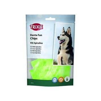 Ласощі Trixie Denta Fun Chewing Chips для собак пластинки для чищення зубів зі спіруліною 50 г 4011905026749 2674***** фото