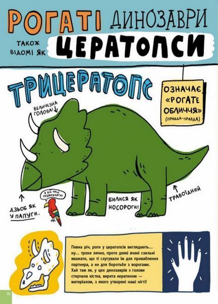 Книга Дещо потрясне про динозаврів та інших доісторичних істот! Тверда обкладинка N1519002У 9786170977021 487739 фото