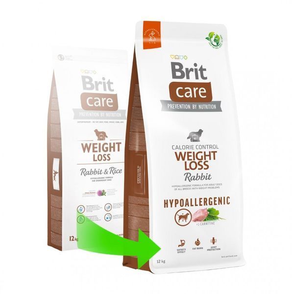 Корм сухий Brit Care Dog Hypoallergenic Weight Loss для собак із зайвою вагою гіпоалергенний з кроликом 3 кг 8595602559176 8595602559176 фото