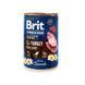 Корм вологий Brit Premium by Nature k консерви для собак з індичкою та індичою печінкою 400 г 8595602561797 100408/8553 фото 1