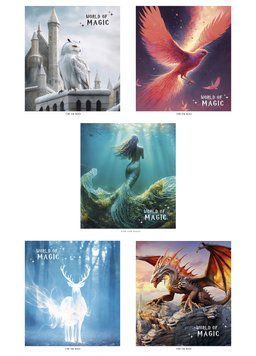 Комплект 5 шт загальних зошитів World of Magic. Зошит Школярик 96 арк. у клітинку 3431 4820006476489 4820006476489_096-3431K фото
