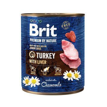 Корм вологий Brit Premium by Nature k консерви для собак з індичкою та індичою печінкою 800 г 8595602561803 100410/8577 фото