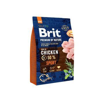 Корм сухий Brit Premium Dog Sport для дорослих собак усіх порід з високими витратами енергії з куркою 3 кг 8595602526666 170847/6666 фото