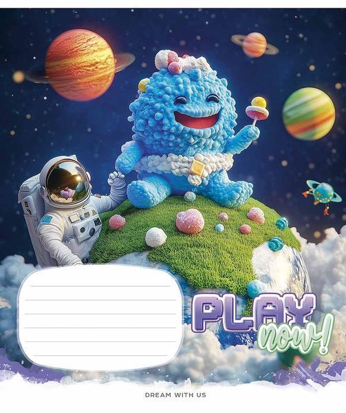 Комплект 5 шт. учнівських зошитів Play now. Зошит Школярик 12 арк. у клітинку 3556 4820006470432 4820006470432_012-3556K фото