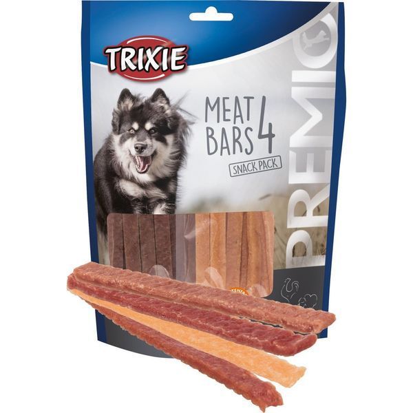 Ласощі Trixie Premio 4 Meat Bars для собак з куркою качкою бараниною та лососем 4х100 г 4011905318530 4011905318530 фото