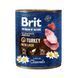 Корм вологий Brit Premium by Nature k консерви для собак з індичкою та індичою печінкою 800 г 8595602561803 100410/8577 фото 1