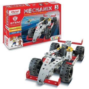 Металевий конструктор розвиваючий MECHANIX №3 (202 елм./18 моделей) Zephyr 8904136010051 1005 8904136010051 фото