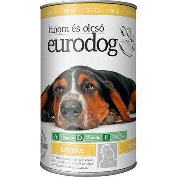 Корм вологий EuroDog Poultry для собак шматочки в желе з птицею 1,24 кг 848019***** фото