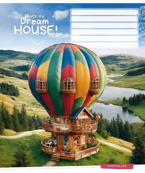 Зошит учнівський, набір 5 шт, Dream house ВД-лак. Зошит Star у клітинку 18 арк. 3530 4820006472085 4820006472085_018-3530K фото