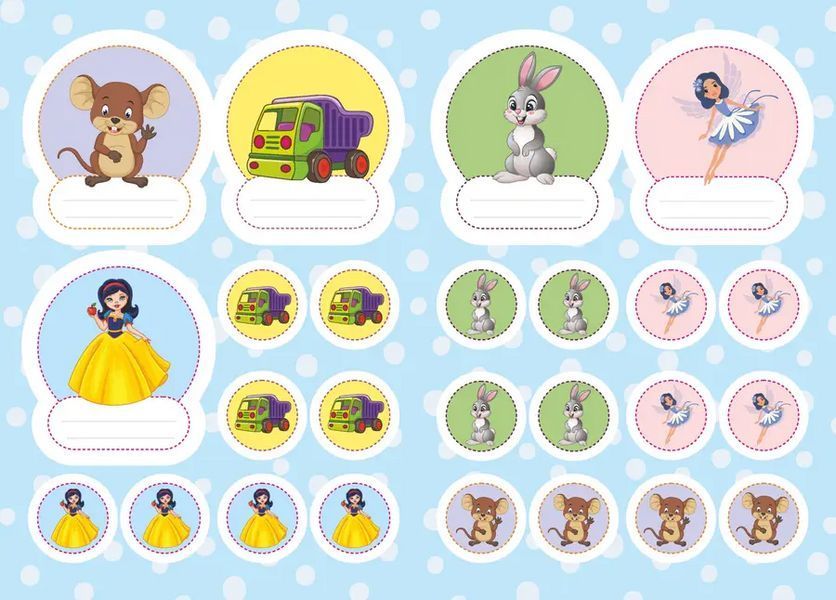 Наліпки для дитячого садка. Білосніжка ndds-snow50 ndds-snow50 фото