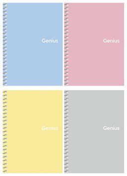 Набір 4 шт. блокнотів для записів Genius. Блокнот Школярик А6 80 арк. у клітинку 6805 A6-080-6805K 4823088224627 4823088224627 фото