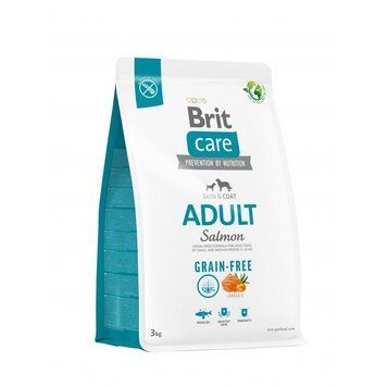 Корм сухий Brit Care Dog Grain-free Adult для дорослих собак малих і середніх порід беззерновий з лососем 3 кг 8595602558841 8595602558841 фото