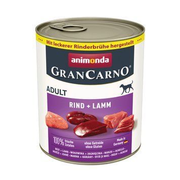 Корм вологий GranCarno Adult Beef Lamb для дорослих собак з яловичиною і ягнятиною 800 г 4017721827393 AM-82742 фото