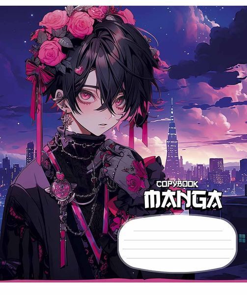 Комплект 5 шт учнівських зошитів Manga style. Зошит Школярик 18 арк. у клітинку 3323 4820006473150 4820006473150_018-3323K фото