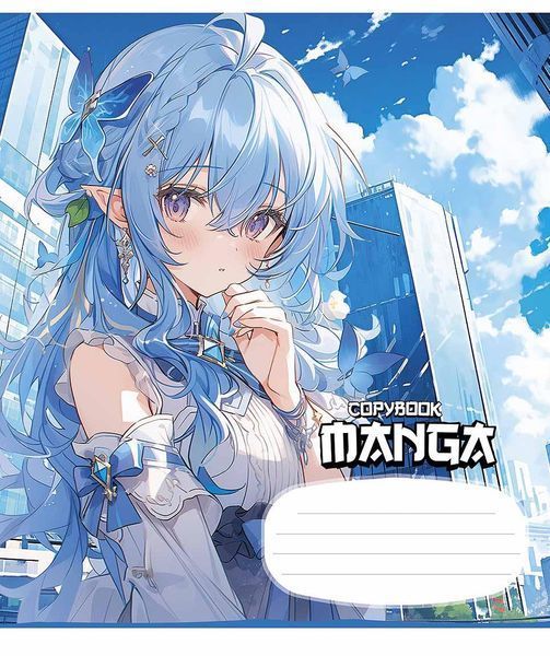 Комплект 5 шт учнівських зошитів Manga style. Зошит Школярик 18 арк. у клітинку 3323 4820006473150 4820006473150_018-3323K фото