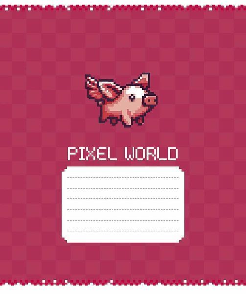 Зошит учнівський, набір 5 шт, pixel world ВД-лак. Зошит Star у клітинку 18 арк. 3563 4820006472085 4820006472085_018-3563K фото
